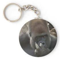 gorilla picking his nose - eeeewwwwwwww! key chain