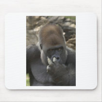 gorilla picking his nose - eeeewwwwwwww! mouse mats