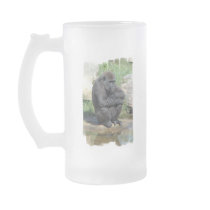 Gorilla Sitting Beer Mug