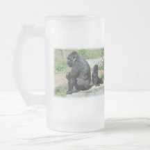 Gorilla Time Out  Frosted Beer Mug