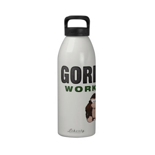 Gorilla Workout Water Bottle Zazzle