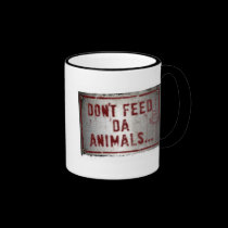 Gorilla Zoe Mug - Don't Feed Da Animals mugs