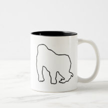 Gorilla Zoe Mug - Gorilla Outline