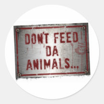 Gorilla Zoe Sticker - Don't Feed Da Animals