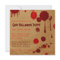 Gory Halloween Party Bash Invitation