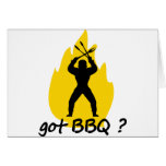 got BBQ? with flame icon cards