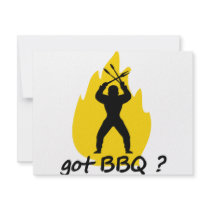 got BBQ? with flame icon Custom Announcement