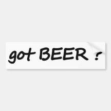 got beer icon bumper sticker