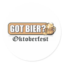 Got Bier? Round Stickers