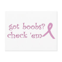 Got boobs? check em post card