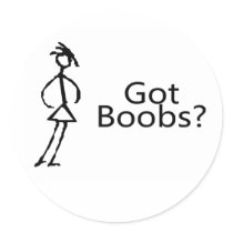 Got Boobs (Stick Girl) Stickers