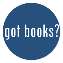 got books? round sticker