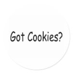 Got Cookies Round Stickers