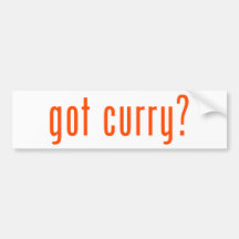 got curry? bumper stickers