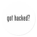 got hacked? stickers