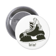 Got Ice? Hockey Skate Button
