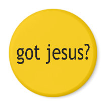 Got Jesus? T-shirts in Light or Dark Refrigerator Magnet