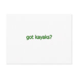 "got kayaks?" logo post card