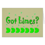 Got Limes Confetti, Lime Lovers Shirts & Gifts Greeting Cards