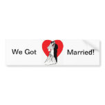 Got Married Bumper Sticker bumper stickers