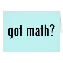 got math? greeting card