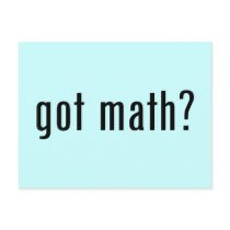 got math? postcards