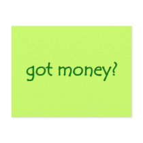 got money? Postcard