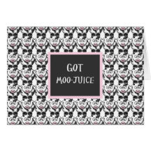 Got Moo Juice – Cute Cartoon Cows Card