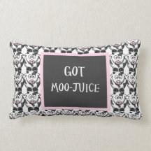 Got Moo Juice – Cute Cartoon Cows Lumbar Pillow