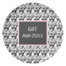Got Moo Juice – Cute Cartoon Cows Plate