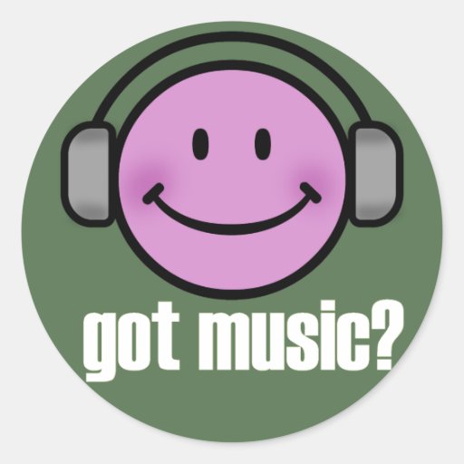 GOT MUSIC SMILE STICKERS