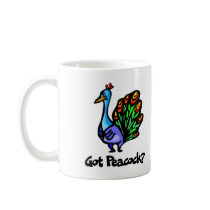 Got Peacock Coffee Mugs