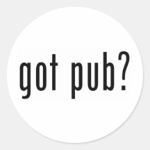 got pub? round sticker