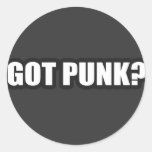 GOT PUNK? guys girls Punk Rock Music shirts Round Sticker