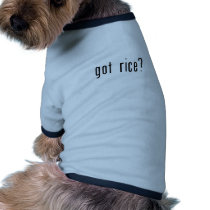 got rice? dog tee shirt