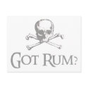 Got Rum Skull and Crossbones postcards