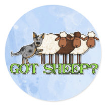 got sheep round sticker