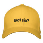 Got six? Hat embroidered hats