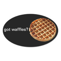 got waffles oval sticker