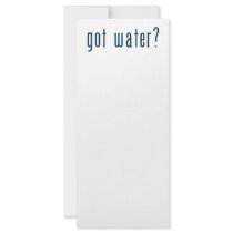 got water customized rack card
