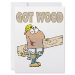 got wood carpenter humour funny design invitations