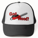 Got Wood (red chainsaw) hats