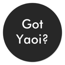 Got Yaoi? sticker round black