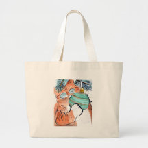 Gotcha Green Ornament says Tiger Kitty Canvas Bag