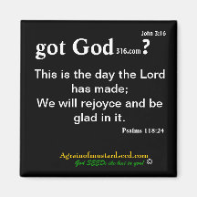 gotGod316.com Bible Scripture Magnet