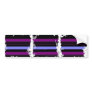 Goth Black Purple Stripe