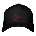 Goth Cap / Hat embroidered hats