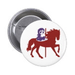 Goth Child on Carousel Horse Pin