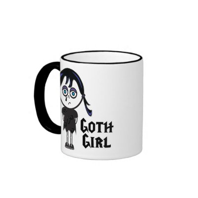 Goth Emo Girl, Goth Emo Girl Mugs by doonidesigns