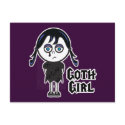 Goth Emo Girl postcards